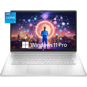 HP 17.3'' Laptop for Business & Student, Intel Core i5-1155G7 Processor, FHD Display, Backlit, Win 11 Home, Long Battery Life, Wi-Fi, HDMI, Bluetooth, w P500 SSD (64GB RAM | 1TB SSD), Silver