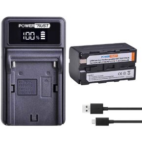 1-Pack NP-F750 NP-F770 Battery + LED USB Charger for Sony NP-F550 NP-F960 NP-F970 F550 F960 F970 CCD-TR917 CCD-TR940 CCD-TRV101 CCD-TRV215 CCD-TRV25 CCD-TRV36