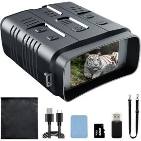 Night Vision Goggles 4k Night Vision Binoculars 3'' Large Screen Binoculars Supports WiFi can Save Photo and Video with High Speed 32GB Memory Card & Rechargeable Lithium Battery
