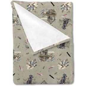 Wild Duck Hunting Hunter Baby Blanket for Boys Girls Mallard Ducks Reed Dogs Swaddle Blanket Hunting Animal Receiving Blanket Daycare Newborn Toddler Nursery Bed Crib Blanket Playmat 30x40