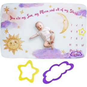 Baby Milestone Blanket for Baby Boys and Baby Girls - Soft Premium Fleece - Baby Boy Shower Gifts - Baby Growth Chart - New Born Baby Gifts, Blanket, 40 x 60 Inches (Pink)