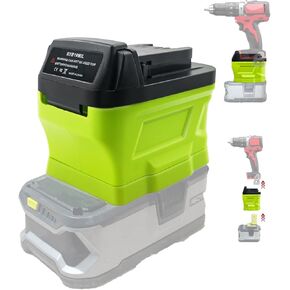 Adapter for Ryobi 18V Battery, Convert to Replace for Milwaukee M18 18V Lithium Battery for Milwaukee M18 18V Power Tools(RYB18ML Adapter Not Battery)
