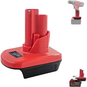 EID for Milwaukee Battery Adapter，Convert M18 to M12 Adapter, Convert for Milwaukee M18 Battery to M12 12V Battery Replacement, Power for Milwaukee M12 Tools