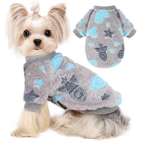 Small Dog Clothes Chihuahua Fleece Sweaters XXS Winter Warm Puppy Sweaters Boys Girls Tiny Dog Outfits for Teacup Yorkie Puppies Pet Doggie Sweaters for Small Dogs (Small, Pink)