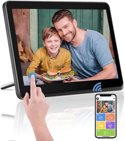 إطار صورة رقمي واي فاي 8 بوصة مع شاشة لمس IPS 1920x1080، نقل الصور لاسلكيًا عبر التطبيق والبريد الإلكتروني والتدوير التلقائي، إطار صور سهل الاستخدام مع شاشة عرض أفقية ورأسية... in Saudi Arabia