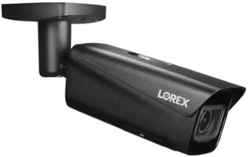Lorex Indoor/Outdoor 4k (8MP) Ultra HD Bullet Security Camera with Varifocal Lens (Nocturnal 4 Series), 4X Optical Zoom, Vandal Resistant, Heat Mapping/People Counting (2-Pack Black) in Saudi Arabia