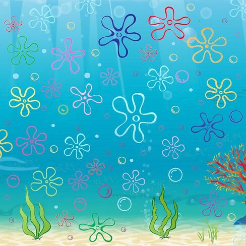 167pcs Flower Bubbles Wall Decals, Jellyfish Decorations Ocean Decor Under The Sea Party Decorations Jellyfish Bubbles Wall Stickers Birthday Party Decorations for Nursery Bedroom in Saudi Arabia