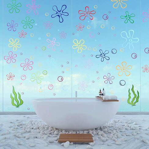 167pcs Flower Bubbles Wall Decals, Jellyfish Decorations Ocean Decor Under The Sea Party Decorations Jellyfish Bubbles Wall Stickers Birthday Party Decorations for Nursery Bedroom in Saudi Arabia