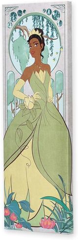 Open Road Brands Disney Princesses Gallery Wrapped Canvas Wall Decor - Soft Pastel Canvas With Ariel, Jasmine, Cinderella and Mulan - Large Princess Wall Art in Kuwait