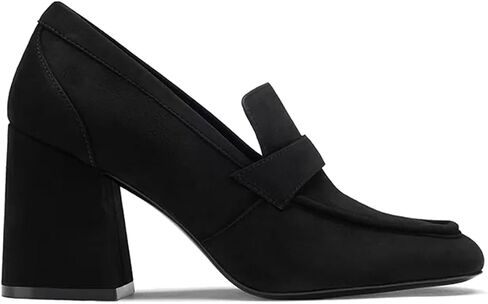 MOOMMO Women Chunky Block Heel Loafers Pumps Square Closed Toe Slip On Dress Shoes Patent Leather Oxford Loafer Shoes Fringe Buckle Tassel Wingtip Office Work Shoe Business Professional 4-11 M US in Kuwait