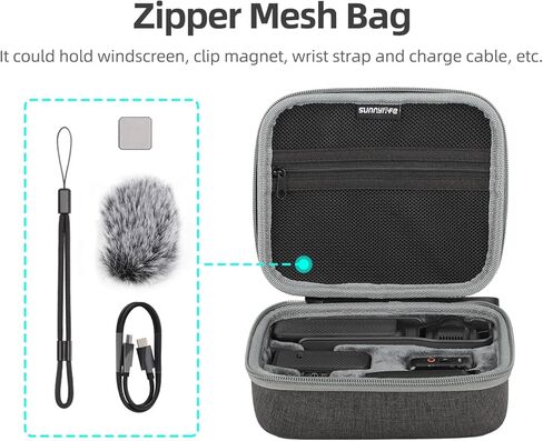 حقيبة حمل لـ DJI Osmo Pocket 3، حقيبة حمل مضادة للماء للسفر، حقيبة حمل ذات هيكل صلب، حقيبة تخزين محمولة للكاميرا، متوافقة مع ملحقات كاميرا DJI Osmo Pocket 3 in Kuwait