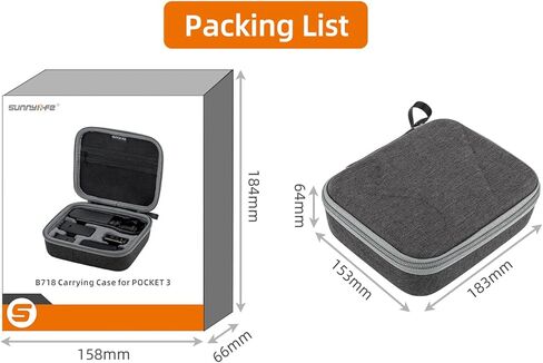 حقيبة حمل لـ DJI Osmo Pocket 3، حقيبة حمل مضادة للماء للسفر، حقيبة حمل ذات هيكل صلب، حقيبة تخزين محمولة للكاميرا، متوافقة مع ملحقات كاميرا DJI Osmo Pocket 3 in Kuwait