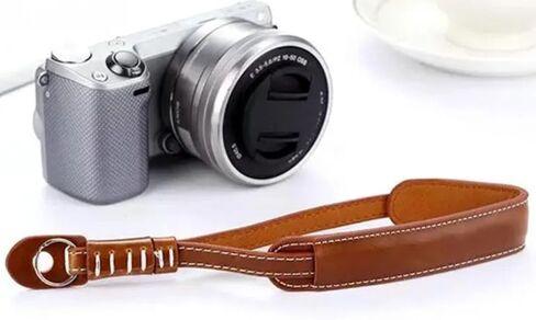 Camera Hand Strap,Leather Camera Wrist Strap for DSLR SLR Mirrorless,Camera Straps for Photographers,Light Brown in Saudi Arabia
