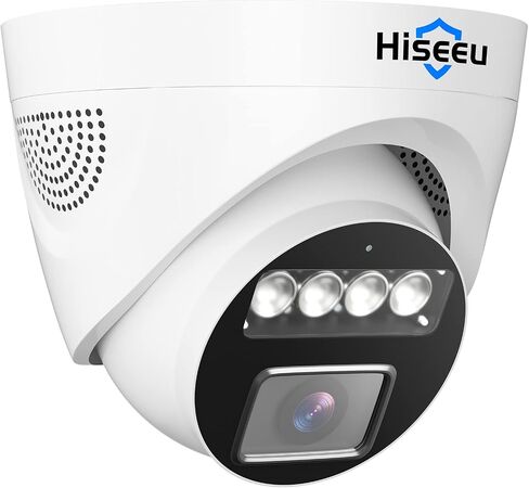كاميرا أمان سلكية Hiseeu 5MP تناظرية/AHD/CVI/XVI 2560 TVL، كاميرا قبة لنظام كاميرا أمان تناظري 5MP/1080P، رؤية ليلية واضحة تصل إلى 60 قدمًا، جدار الوصول عن بعد وحامل السقف in Kuwait