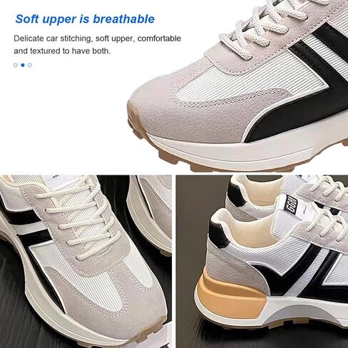 Padgene Sneakers for Women Casual Walking Shoes Comfortable Tennis Lace Up Non-Slip Running Shoes Womens Fashion Sneakers in Saudi Arabia