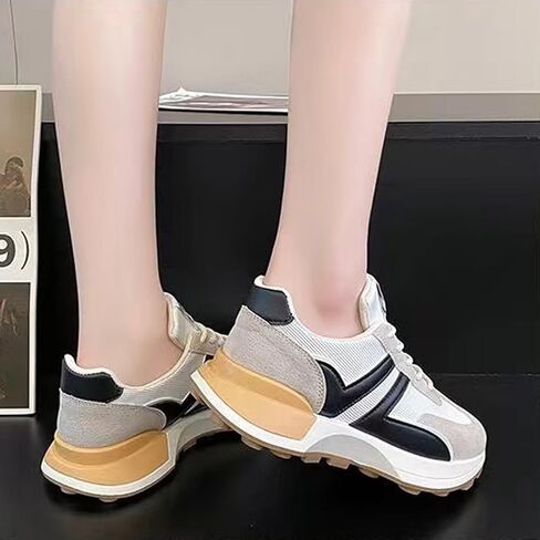 Padgene Sneakers for Women Casual Walking Shoes Comfortable Tennis Lace Up Non-Slip Running Shoes Womens Fashion Sneakers in Saudi Arabia