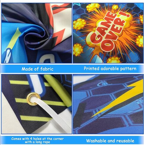 Vlipoeasn 10th Birthday Decorations for Boys 10th Video Game Birthday Decorations 10 Birthday Video Game Backdrop 10 Birthday Backdrop for Boys in Saudi Arabia