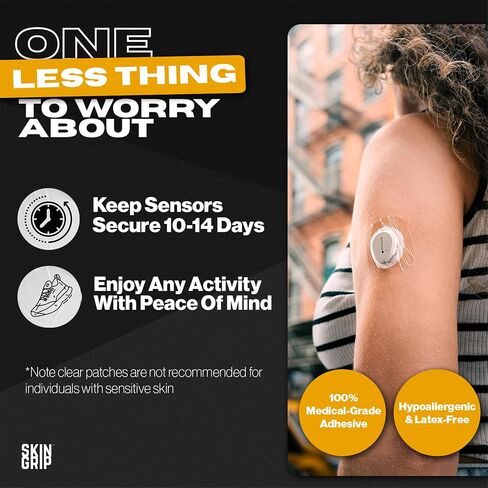Skin Grip Adhesive Patches for Dexcom G7 with Cutout (20-Pack), Waterproof & Sweatproof for 10-14 Days, Pre-Cut Adhesive Tape, Continuous Glucose Monitor Protection (Power Pack) in Saudi Arabia