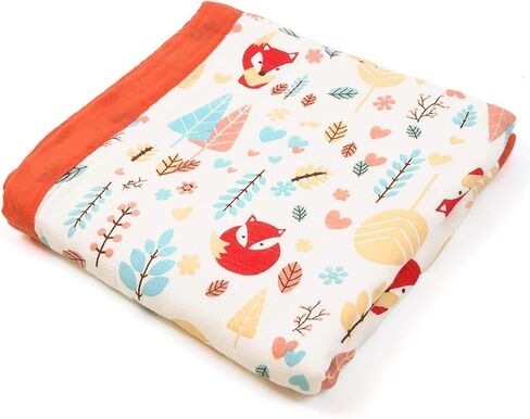 Premium Baby Muslin Swaddle Blanket, Baby Muslin Quilt Dino Toddler Bath Towel Unisex Receiving Blanket, 43 X 45 inchs (Blue Dinosaur) in Kuwait