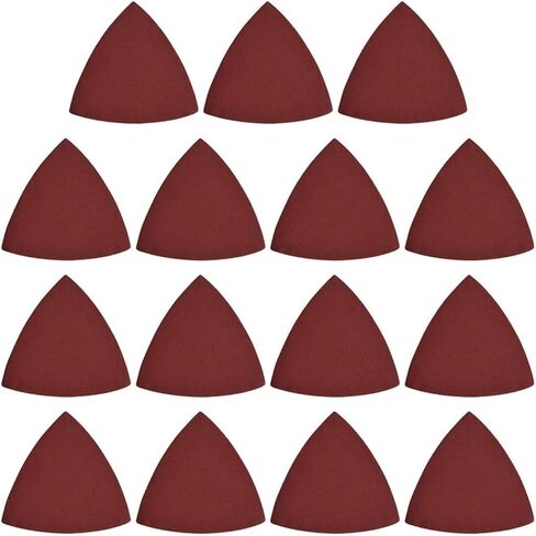 15PCS 180 Grit Triangle Sanding Pad, No-Hole Hook and Loop Detail Sander Sandpaper, Aluminum Oxide Sanding Paper fit Triangular Oscillating Multi Tool in Kuwait