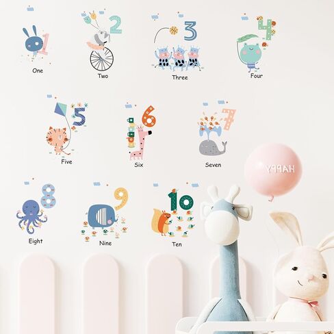 Nursery NS-2 Count Dinosaurs Colorful Wall Decal Window Stickers for Kids, Inspirational Quote Vinyl Decorations Watercolor Classroom Art Living Playroom Bedroom Kindergarten Dorm Painting for Party in Kuwait