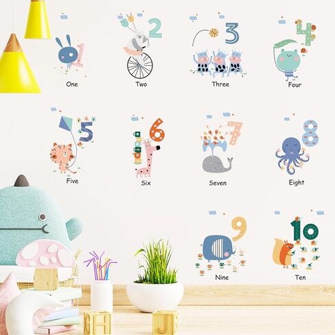Nursery NS-2 Count Dinosaurs Colorful Wall Decal Window Stickers for Kids, Inspirational Quote Vinyl Decorations Watercolor Classroom Art Living Playroom Bedroom Kindergarten Dorm Painting for Party in Kuwait