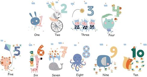 Nursery NS-2 Count Dinosaurs Colorful Wall Decal Window Stickers for Kids, Inspirational Quote Vinyl Decorations Watercolor Classroom Art Living Playroom Bedroom Kindergarten Dorm Painting for Party in Kuwait