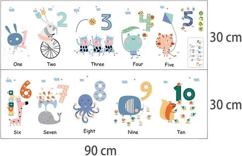 Nursery NS-2 Count Dinosaurs Colorful Wall Decal Window Stickers for Kids, Inspirational Quote Vinyl Decorations Watercolor Classroom Art Living Playroom Bedroom Kindergarten Dorm Painting for Party in Kuwait