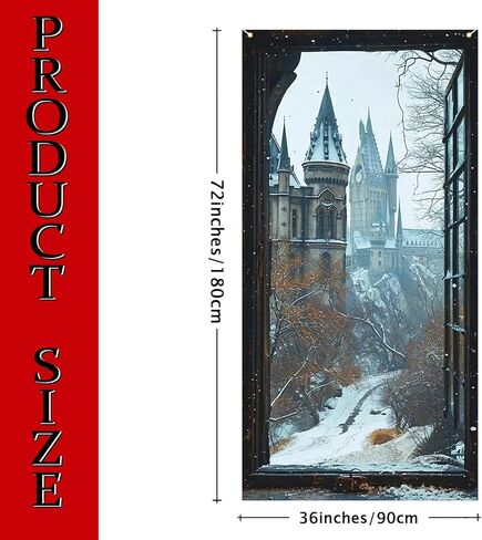غطاء باب الساحرة السحرية لخلفية صورة عيد ميلاد سعيد وديكورات ومستلزمات حفلات أعياد الميلاد للمنزل in Kuwait