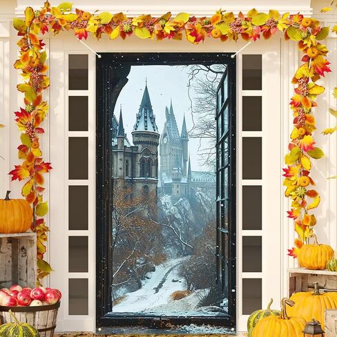 غطاء باب الساحرة السحرية لخلفية صورة عيد ميلاد سعيد وديكورات ومستلزمات حفلات أعياد الميلاد للمنزل in Kuwait