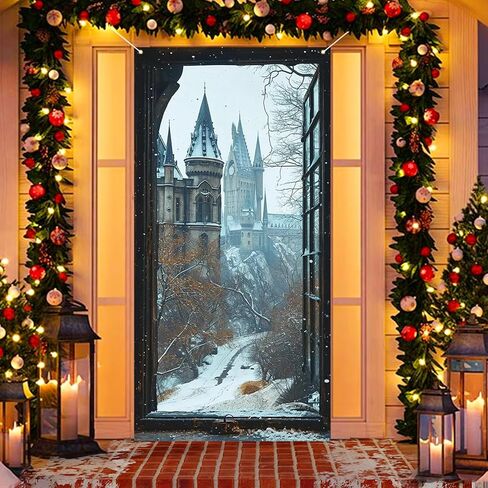 غطاء باب الساحرة السحرية لخلفية صورة عيد ميلاد سعيد وديكورات ومستلزمات حفلات أعياد الميلاد للمنزل in Kuwait