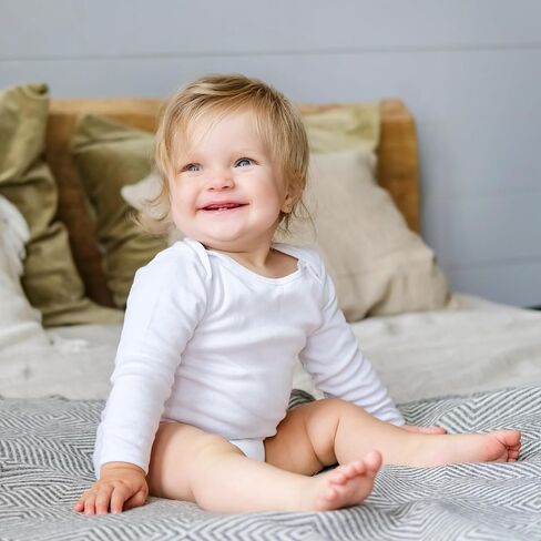 TotAha Baby Long Sleeve Bodysuit, Unisex Baby Clothes for Boy Girl, 0-3-6-18-24 Months, Soft Infant Sleepers for All Seasons in Kuwait
