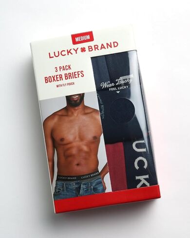 Lucky Brand Mens Classic Boxer Briefs 3Pack in Saudi Arabia
