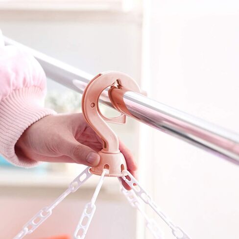 SteelFever Foldable Clip and Drip Hanger with 32 Clips - Plastic Hanging Drying Rack for Clothes Underwear Socks (Blue) in Saudi Arabia