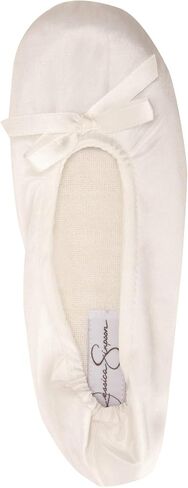 Jessica Simpson Women's Satin Ballerina Yoga Slipper with Bow in Saudi Arabia