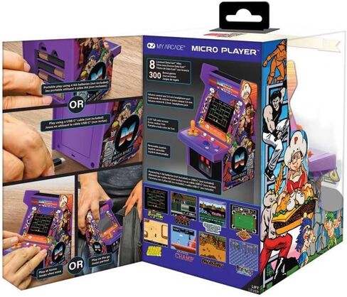 My Arcade Space Invaders Micro Player: لعبة فيديو Mini Arcade Machine، قابلة للتشغيل بالكامل، إصدار مميز قابل للتجميع مقاس 6.75 بوصة in Kuwait