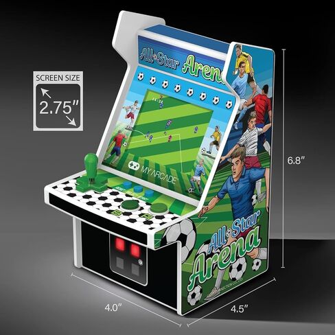 My Arcade Space Invaders Micro Player: لعبة فيديو Mini Arcade Machine، قابلة للتشغيل بالكامل، إصدار مميز قابل للتجميع مقاس 6.75 بوصة in Kuwait