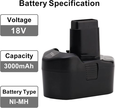 حزمة بطارية 3000 مللي أمبير في الساعة لـ SNAP ON 18V 3.0Ah Ni-MH CTB318 CTA3850 CDRA3850 CTB3185 in Kuwait