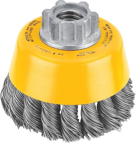 Dewalt DW4910 10 Pack 3-Inch by 5/8-Inch-11 Knotted Cup Brush/Carbon Steel .020-Inch in Saudi Arabia
