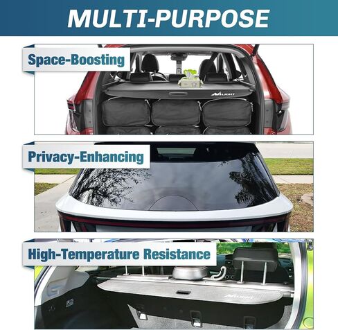 غطاء حقيبة السيارة Nilight لملحقات Ford Bronco 2021 2022 2023 2024 ذو 4 أبواب، غطاء حقيبة السيارة قابل للسحب، غطاء حماية للحمولة، عبوة واحدة in Saudi Arabia
