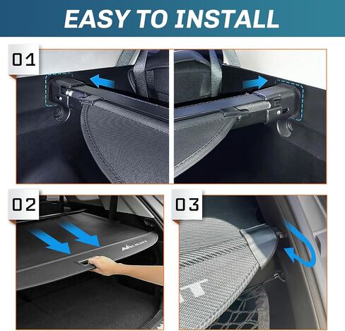 غطاء حقيبة السيارة Nilight لملحقات Ford Bronco 2021 2022 2023 2024 ذو 4 أبواب، غطاء حقيبة السيارة قابل للسحب، غطاء حماية للحمولة، عبوة واحدة in Saudi Arabia