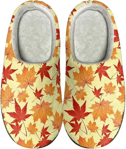 Slippers for Women Indoors and Outdoors, Mens Comfy Flannel Warm Slippers Flat Clogs Winter House Slippers in Saudi Arabia