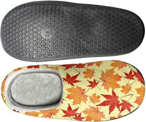 Slippers for Women Indoors and Outdoors, Mens Comfy Flannel Warm Slippers Flat Clogs Winter House Slippers in Saudi Arabia