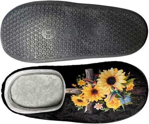 Slippers for Women Indoors and Outdoors, Mens Comfy Flannel Warm Slippers Flat Clogs Winter House Slippers in Saudi Arabia