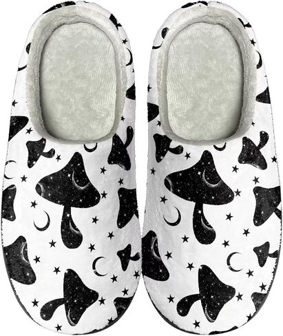 Slippers for Women Indoors and Outdoors, Mens Comfy Flannel Warm Slippers Flat Clogs Winter House Slippers in Saudi Arabia