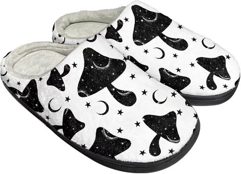 Slippers for Women Indoors and Outdoors, Mens Comfy Flannel Warm Slippers Flat Clogs Winter House Slippers in Saudi Arabia