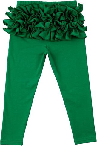 HOOLCHEAN Baby Toddler and Little Girls Ruffles Buttocks Leggings Solid Color Pants in Saudi Arabia