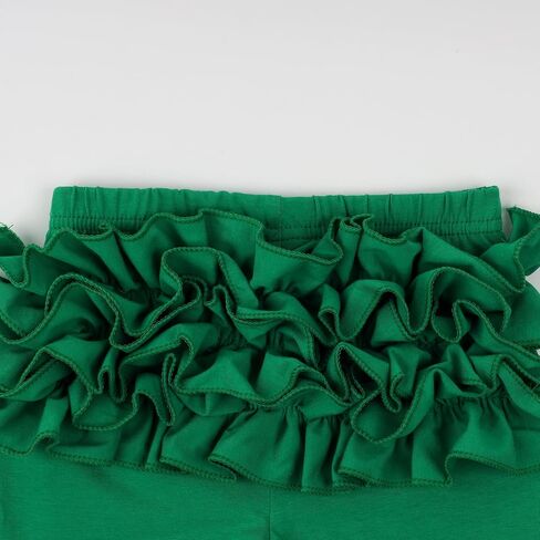 HOOLCHEAN Baby Toddler and Little Girls Ruffles Buttocks Leggings Solid Color Pants in Saudi Arabia