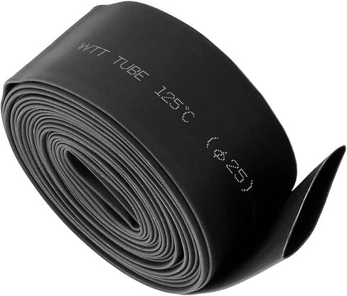 Heat Shrink Tube, Wire Wrap Electrical Cable Ratio 2:1 Heat Shrinkable Shrinking Sleeving Black (6M / 20Ft, Dia.40mm) in Saudi Arabia