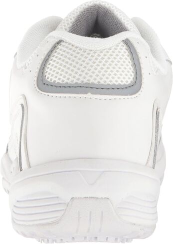 Men's White Lace Work Shoe - Slip Resistant, Breathable, Comfortable + Affordable, Memory Foam Insole, White, 7.5 M US in Saudi Arabia